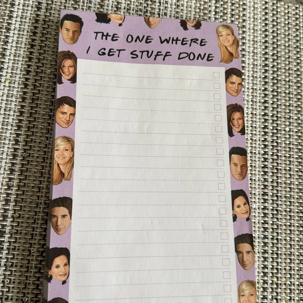 Friends Sitcom Notepad Humor The One Where I Get Stuff Done